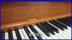 Steinway 45 Upright Piano and Bench Manufactured in 1977 Walnut Finish