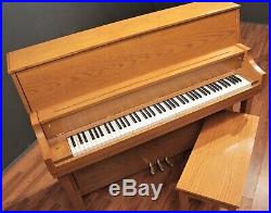 Steinway Boston UP-118S 46'' Upright Piano Honey Oak