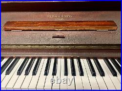 Steinway K Tall Upright Piano 50 Satin Mahogany