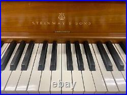 Steinway Mid-Century Modern Console Upright Piano 41 1/2 Satin Walnut