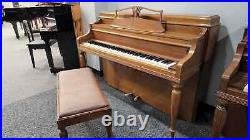 Steinway Model F Walnut Console Upright Piano Manufactured 1962 in Queens, NY