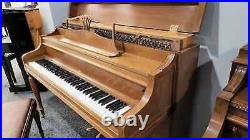 Steinway Model F Walnut Console Upright Piano Manufactured 1962 in Queens, NY
