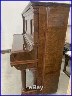 Steinway Model H Upright Piano K 54 Vertical Polished Walnut Restored