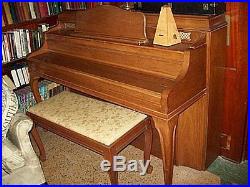 Steinway Pre-Owned Console Piano French Provincial Orig Finish & Matching Bench