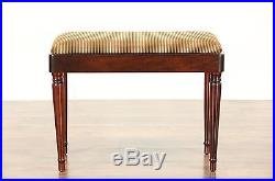 Steinway Signed 1942 Midcentury Modern Mahogany Console Piano with Bench