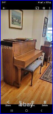 Steinway & Son's Upright Piano, Model No. 45 Walnut