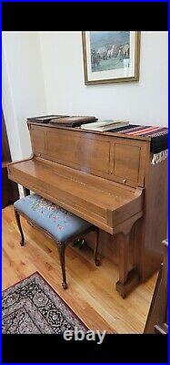 Steinway & Son's Upright Piano, Model No. 45 Walnut