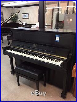 Steinway & Sons 45 Upright Piano & Adjustable Bench Ebony Satin Finish $3,995