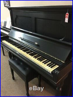 Steinway & Sons 52 Ebony Satin Upright Piano & Adjustable Bench $2,750.00