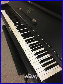 Steinway & Sons 52 Upright Piano & Bench Ebony Satin Finish $2,750.00