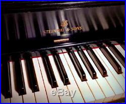 Steinway & Sons Black Console Piano
