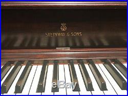 Steinway & Sons Console Upright Piano 40 Satin Mahogany
