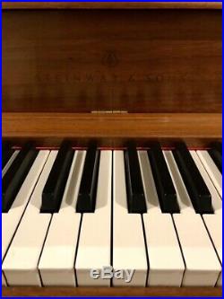 Steinway & Sons Hepplewhite Upright Piano 42 Satin Walnut