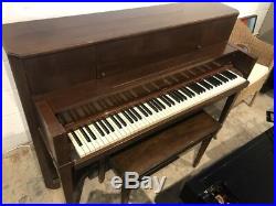 Steinway & Sons T144 Mid-Century Modern Upright Piano 40 Satin Walnut