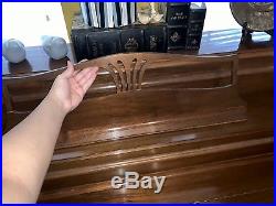 Steinway & Sons Upright Console Piano With Piano Bench