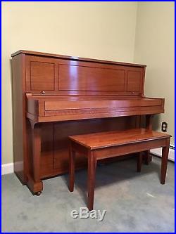 Steinway & Sons Upright Piano Model 1098 Walnut Stain