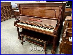 Steinway Tall Upright Piano 52 Satin Mahogany