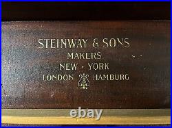 Steinway Tall Upright Piano 54 1/2 Satin Mahogany 1909 RARE