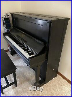 Steinway Upright Ebony 132712 1908 Piano