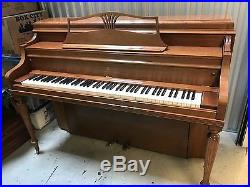 Steinway Upright Piano 42 Satin Walnut Piano Excellent Condition