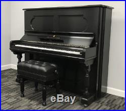 Steinway Upright Piano Model F 54 Vertical GORGEOUS K Ebony