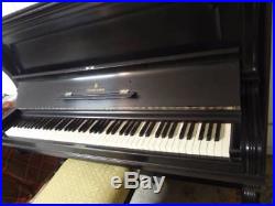 Steinway upright 52 with magnificent art case with rare Victorian bench