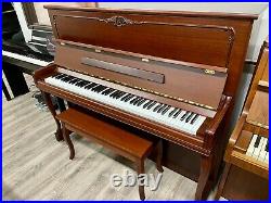 Strauss French Provincial Upright Piano 48 Satin Mahogany