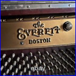 The Everett Boston Upright Rare Piano Antique Vintage Some Keys Need Repair
