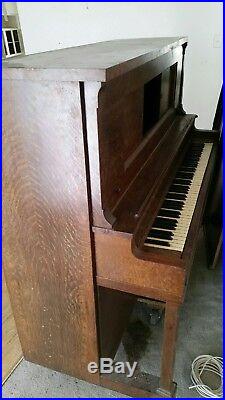 Tiger Grain Gulbransen Upright Piano Made in the 1920s