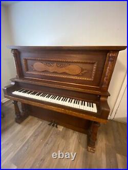 Timeless Brown Upright Purcell Piano with bench