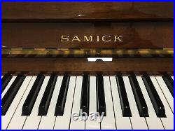 USED Samick SU-118 48 Upright Piano, Walnut color, rarely used