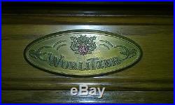 Upright Oak Model 2725 Wurlitzer 88 Key With Bench Console Piano