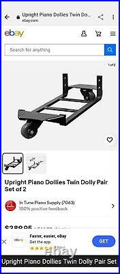Upright Piano Dollies Twin Dolly Pair Set of 2