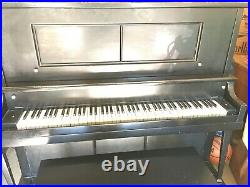 Upright Piano With Bench Color Black