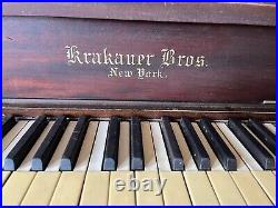 Upright Vintage 1920 Krakauer Brothers Piano Used