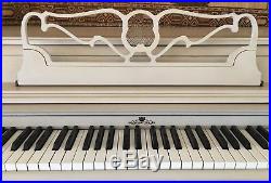 Upright WURLITZER Piano- WHITE- Model 1230 FP-A Serial 1172785, 3 Pedals 1970's