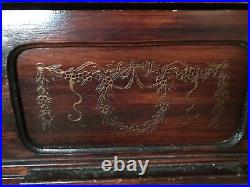 VERY RARE Antique Early Faux Rosewood Schoenhut Childs Toy Piano Upright Plays