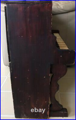 VERY RARE Antique Early Faux Rosewood Schoenhut Childs Toy Piano Upright Plays