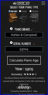 Vertical Kohler & Campbell Piano