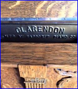 Victorian Golden Oak Upright Piano