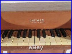 Vintage 1950 JAYMAR 20 Tall Children's Upright Piano All keys Work