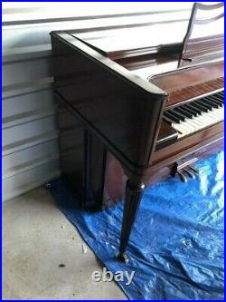 Vintage Baldwin Acrosonic Cherry Mahogany Spinet Piano 1940's