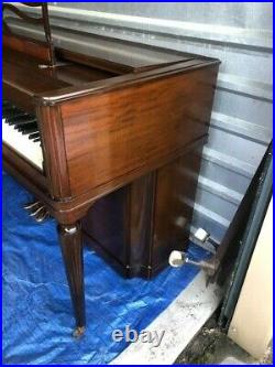 Vintage Baldwin Acrosonic Cherry Mahogany Spinet Piano 1940's