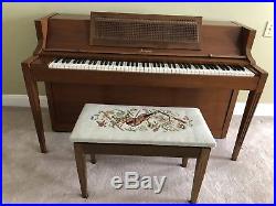Vintage Baldwin Acrosonic Upright Piano and Bench Excellent Condition