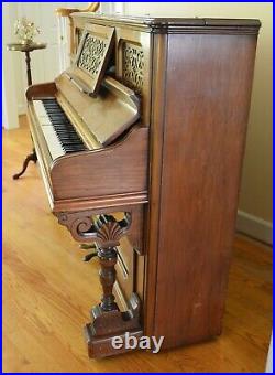 Vintage Emerson Upright Piano Style B Emerson Piano Co Antique 1886-1899 Est