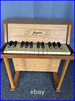 Vintage JAYMAR Upright 25 Key Miniature Kids Piano Keys Work