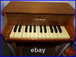 Vintage Jaymar Child's Wooden Upright Piano 25 keys USA NY & Bench Works Vintage Jaymar Child's Wooden Upright Piano 25 keys USA NY & Bench Works