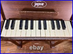 Vintage Jaymar Upright Miniature Piano With Chair 25 key Children Music