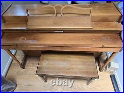 Vintage Mid-Century Used Baldwin Acrosonic Upright Piano Walnut Mahogany Finish Vintage Mid-Century Used Baldwin Acrosonic Upright Piano Walnut Mahogany Finish