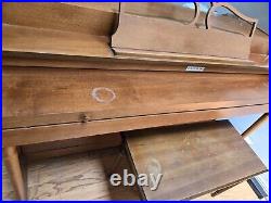 Vintage Mid-Century Used Baldwin Acrosonic Upright Piano Walnut Mahogany Finish Vintage Mid-Century Used Baldwin Acrosonic Upright Piano Walnut Mahogany Finish